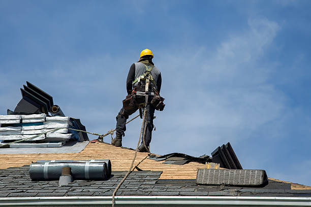 Professional Gutter Installation technician working in Tustin, CA